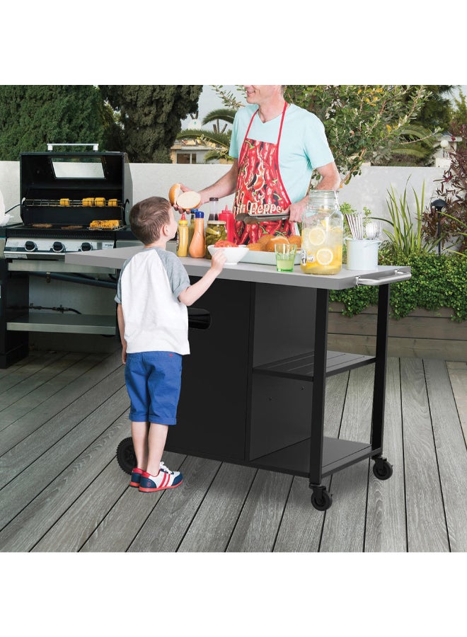 MASTER COOK Outdoor Grilling Prep Station Black and Silver 23 x 72 x 92 cm SRCPS23005C - Image 4